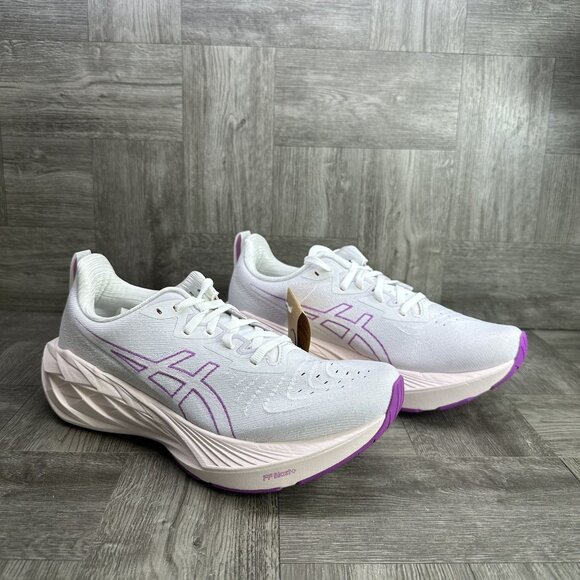 Asics NovaBlast 4 Women's size 9 Light Grey Purple Pink Running Shoes - Picture 5 of 8